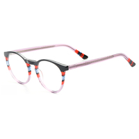 Montures de lunettes rondes en acétate pour femmes XINYUAN OPTICAL, fabrication artisanale de montures en verre de couleur arc-en-ciel, machines de fabrication