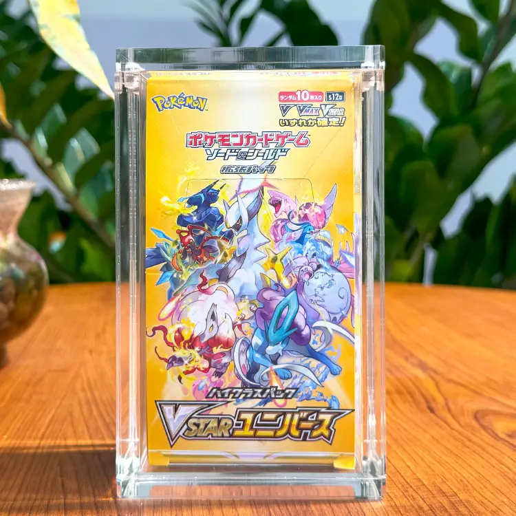 TCG ที่กําหนดเอง Pokemon เงา V & แท็กทีม All Stars อะคริลิคกรณี Pokemon ญี่ปุ่นขยายกล่อง Booster อะคริลิคกรณี