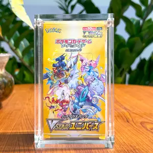 TCG casing tampilan akrilik semua bintang berkilau, casing akrilik kotak Booster paket ekspansi Pokemon Jepang