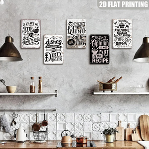 Insegna in metallo fatta a mano con scritta 'If I Have to Stir IT IT 's', decorazione da parete divertente e vintage per la cucina, in stile legno bianco rustico - Product Image 3