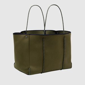 定制标志接受氯丁橡胶沙滩手提袋户外氯丁橡胶手提袋女式手提袋，带工作旅行购物袋 - Product Image 4