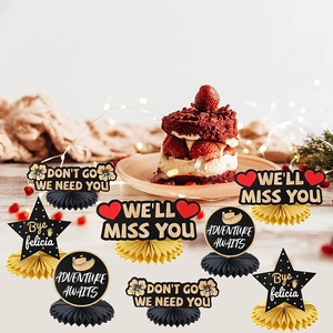 Morndew Rose Gold Glitter 'We Will Miss You' Banner - Retirement & Farewell Party Decor, Going Away Sign