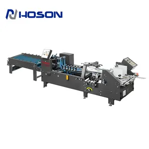 ZH-880FT Auto Small Box Folder Gluer Maschine Klebe maschine Gerade Linie Box Automatische Zuführung, Schleif einheit CN;ZHE