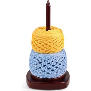 Custom shape Indskill stained wood safe Yarn color to Hold yarn <b>cake</b> Wooden <b>Spinner</b> Smooth Round Shape Bulk Packing knitting - Product Image 5