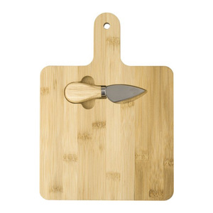 Planche à fromage en bambou Sharp Business avec couteau, petite taille 28x19,5 cm, pour usage domestique - Product Image 1