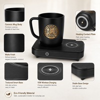 Tasse à café en céramique intelligente à marque privée, ensemble de tasses chauffantes, chargement USB, isolation thermique 24 heures, logo personnalisé, emballage applicable