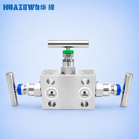 Manifold 3 Katup SS316L untuk Transmitter Tekanan Diferensial Rosemounte Honeywell Siemens Yokogawa E+H ABB 6000PSI NPT