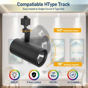 <b>Dimmable</b> <b>LED</b> Track <b>Light</b>, 10W–30W, Adjustable Angle, Commercial <b>Ceiling</b> Lighting System - Product Image 6