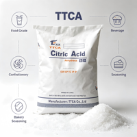 Acide citrique anhydre TTCA à faible hygroscopie E330 de qualité alimentaire, améliorant le goût pour les boissons et la pâtisserie, certifié ISO/Halal/Kosher