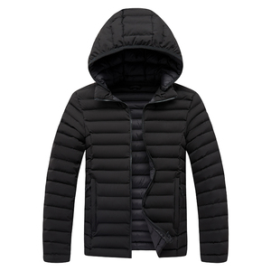 Veste d'hiver matelassée pour <span class=keywords><strong>homme</strong></span> avec logo personnalisé, coupe-vent, imperméable, rembourrée, à fermeture éclair, <span class=keywords><strong>parka</strong></span> décontractée, grande taille - Product Image 3