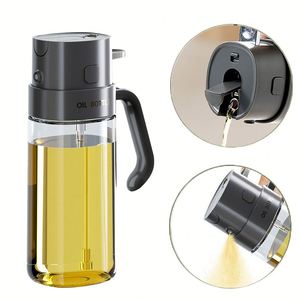 2024 New Trend Design 550ml Glass Oil <b>Pot</b> Oil Sprayer Pour & Spray Kitchen Cooking Olive Oil Dispenser Bottle With Handle - Product Image 1