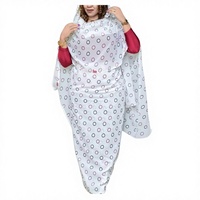 Tissu en voile de coton peigné tissé respirant pour robe Thobe soudanaise, vente en gros d'usine, impression numérique de haute qualité, taille moyenne pour femme