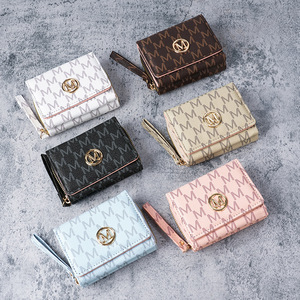 Custom logo PU Leather <b>Wallet</b> Credit Card Holder Notecase RFID Blocking Purse <b>Small</b> Fold Accordion <b>Wallet</b> <b>for</b> Women <b>Men</b> - Product Image 1