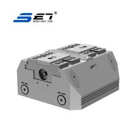 Direkt vom Hersteller Mini 5-Achsen Pneumatischer Schraubstock Selbstzentrierender Werkbank-Schraubstock Gehärteter Edelstahl 5KN Spannkraft für CNC 5-Achsen
