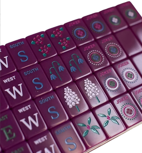Wholesale Luxury Botanical Series American Mahjong Set 160Pcs Multi-Color Floral Engraved Eco-Friendly Tiles Entertainment - Product Image 6