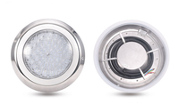 Luz LED para piscina subacuática 9W 12V 3000K Superficie de acero inoxidable/Montado en la pared Impermeable IP68
