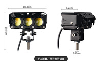 Phare de moto LED Senlo X3 à 3 lentilles, projecteur à double faisceau pour tout-terrain et VTT