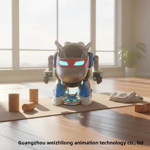 Robot Eléctrico de Fibra de Vidrio para Montar con Puerta Elevadora, Pistola de Burbujas y Rotación 360° para Parques al Aire Libre, Juego Independiente para 2 Jugadores - Product Image 3