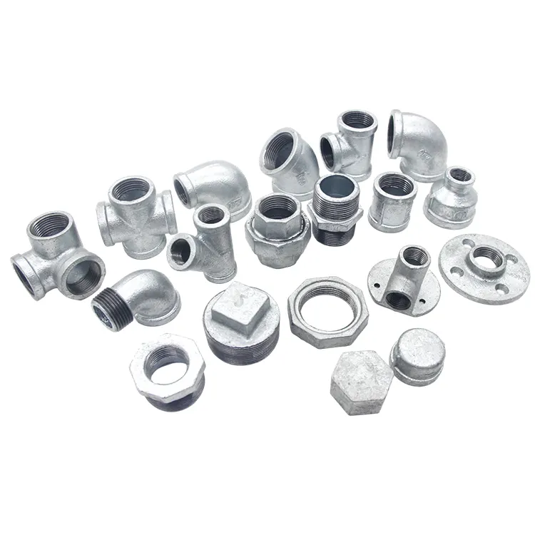 Malleable Iron galvanized pipe fittings fire fighting black malleable iron pipe fitting