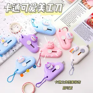 Wholesale Cute Cloud Shape Mini Portable Paper Cutter Cutting Paper Blade  Office Stationery Pink clouds From China