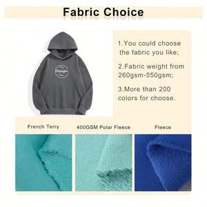 Sweat à capuche personnalisé de haute qualité, 500 g/m², poids lourd, en molleton bouclette, épaules tombantes, coupe classique, pour homme, hiver - Product Image 2