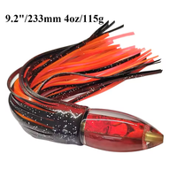 Nouveau haut clair 9 "gros jeu résine leurres à la traîne Marlin thon leurres à la traîne avec jupe souple pêche à la traîne en haute mer
