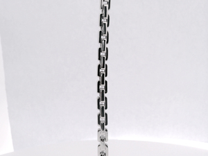 Bracelet de poignet en platine Pt950 blanc miroir, lourd, avec maillons polis uniformes, pour banquet, unisexe, bijou de luxe - Product Image 5