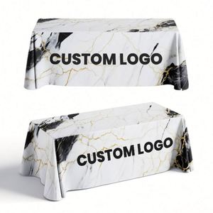Nappe de table personnalisée imprimée pour salon professionnel, 4, 6, 8, 10 pieds, avec logo de marque – Promotion Publicitaire - Product Image 2