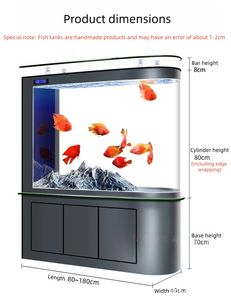 <span class=keywords><strong>Aquarium</strong></span> Rectangulaire Transparent Écologique et Économe en Énergie avec Verre Ultra-Clair, Filtration Supérieure, Éclairage LED et Vidange à un Clic - Product Image 6