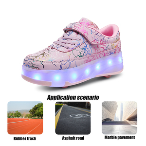 Zapatillas de deporte de <span class=keywords><strong>4</strong></span> <span class=keywords><strong>ruedas</strong></span> de alta calidad <span class=keywords><strong>para</strong></span> <span class=keywords><strong>mujer</strong></span> con <span class=keywords><strong>ruedas</strong></span> LED desmontables Nuevos <span class=keywords><strong>patines</strong></span> intermitentes <span class=keywords><strong>para</strong></span> niñas - Product Image 6