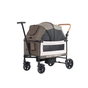 Purorigin Top Fashion Ccollpasible carro plegable al aire libre Camping compras cochecito gemelos cochecito de bebé Wonderfold Wagon