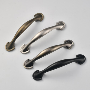 European Style Single Hole Cabinet Handle Zinc Alloy Antique Bronze <b>Black</b> Nickel 76mm Drawer Door Pull Handle - Product Image 2
