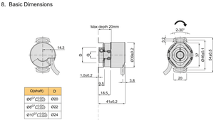 KH39 10000ppr ความแม่นยำสูง1048576 PPR ตัวเข้ารหัสส่วนที่เพิ่มเล็กระบบการควบคุมแบบหลายแกนขั้นสูงเพลากลวงสูง - Product Image 3