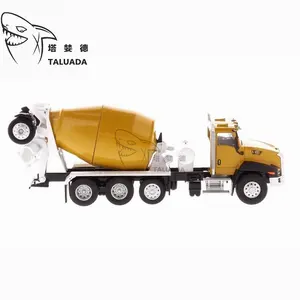 TALUADA mainan Mixer beton, mainan Model Alloy 1:64 skala CT660 McNeilus bridemaster