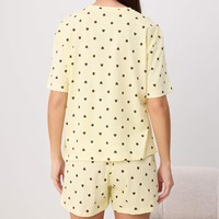 Logo personnalisé, vente en gros, t-shirts à manches courtes à pois pour femmes, shorts, ensemble 2 pièces, vêtements pour femmes, ensembles pour femmes