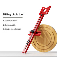 Guide de fraisage circulaire en alliage d'aluminium de 400 mm pour le travail du bois, gabarit de découpe circulaire pour routeur, localisateur de perçage pour menuiserie