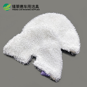 Tampon de remplacement en tissu blanc pour serpillière à vapeur Shark S3501, matériau en fibre pour le nettoyage des sols, forme rectangulaire - Product Image 3