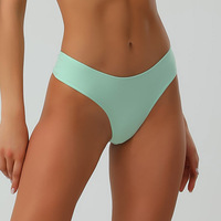 Sous-vêtements pour femmes grandes tailles : Bikini en coton peigné, Strings sexy, Culottes taille basse, Nouveautés, Culottes de couleur unie