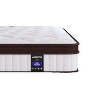 Matelas hybride au design moderne pour chambre à coucher et hôtels Mobilier de maison pliable en mousse à ressorts ensachés et enveloppé individuellement