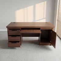 Poste de travail direct usine avec tiroirs, bureau de direction en bois, double meuble de rangement, table de bureau pour patron