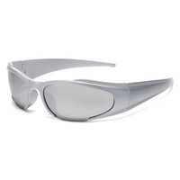 Lunettes de soleil tendance punk Y2K 2024 pour femmes et hommes, lunettes de soleil enveloppantes tendance, décoration étoile, lunettes de protection UV400