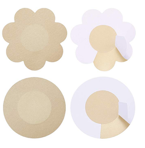 Wieder verwendbare Stoff nippel abdeckungen Einweg-Brust pasteten Klebende Satin blüten pasteten für Frauen - Product Image 3