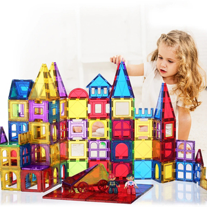 MAGPLAYER Tuiles magnétiques pour enfants Jouets Magnet Building Construction Set Blocs magnétiques - Product Image 2
