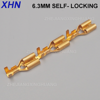 Connecteurs Femelles en Laiton 6,3 mm, Bornes à Sertir Modèle DJ622-6.3 230V pour Câbles Électriques d'Enceintes de Voiture Faston STO-21T-250N/STO-61T