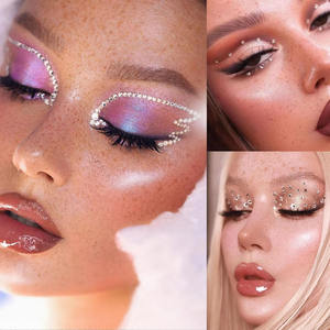 Occhi di perla bianca faccia 3D autoadesivi di strass 3/4/5/6mm misti viso/unghie/occhi gemme temporanee del tatuaggio - Product Image 5