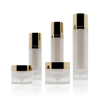 Bouteille de pompe à lotion acrylique 30-100ml et pot de crème pour le visage avec bouchon à vis 30-50g joint en plastique avec logo personnalisé pour l'emballage de soins de la peau