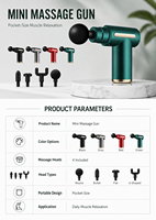 Pistolet de massage électrique portable mini, masseur à percussion manuel pour femmes, relaxation musculaire profonde des tissus