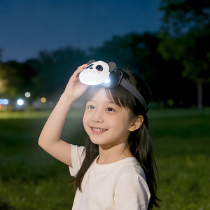 Lampe <span class=keywords><strong>frontale</strong></span> USB LED rechargeable, mini, mignonne, en silicone, en forme de panda, pour le camping, le travail, les enfants et les bébés, jouet lampe <span class=keywords><strong>frontale</strong></span> animalière - Product Image 6