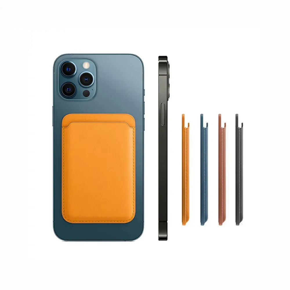 Logo personnalisé Etui magnétique solide Porte-cartes Portefeuille en cuir avec support pour Iphone 14 13 12 Pro Max