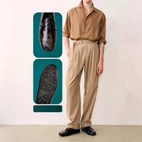 Nouveauté - Chaussures pour homme en cuir véritable, semelle souple, doublure en peau de mouton, style business décontracté, confortables pour la conduite, bout rond